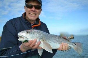 fly fishing for red fish